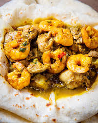 Curry Shrimp Roti